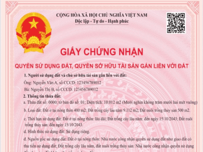 Đề xuất mẫu sổ hồng, sổ đỏ mới có mã QR
