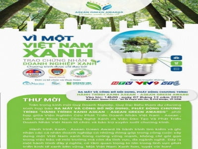 Khởi động giải thưởng “Hành trình xanh Asean Asean Green Awards 2023”