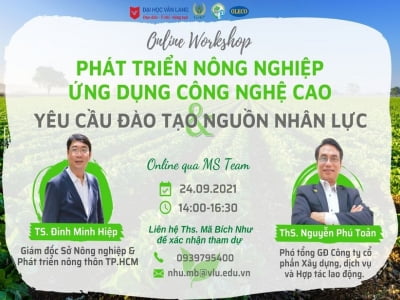 PHÁT TRIỂN NÔNG NGHIỆP ỨNG DỤNG CÔNG NGHỆ CAO VÀ YÊU CẦU ĐÀO TẠO NGUỒN NHÂN LỰC.