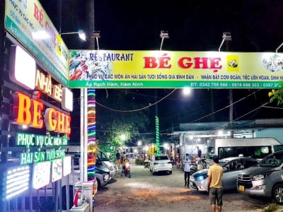 Nhà hàng Bé Ghẹ Làng chài Hàm Ninh Phú Quốc có gì thú vị?