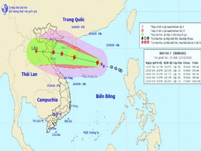 Bão số 7 đang mạnh thêm, Bắc Bộ và Bắc Trung Bộ sắp hứng mưa lớn